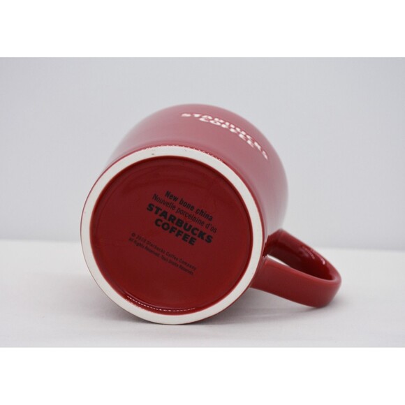 Red Starbucks New Bone China Mug Cup Year 2010 - Picture 4 of 5
